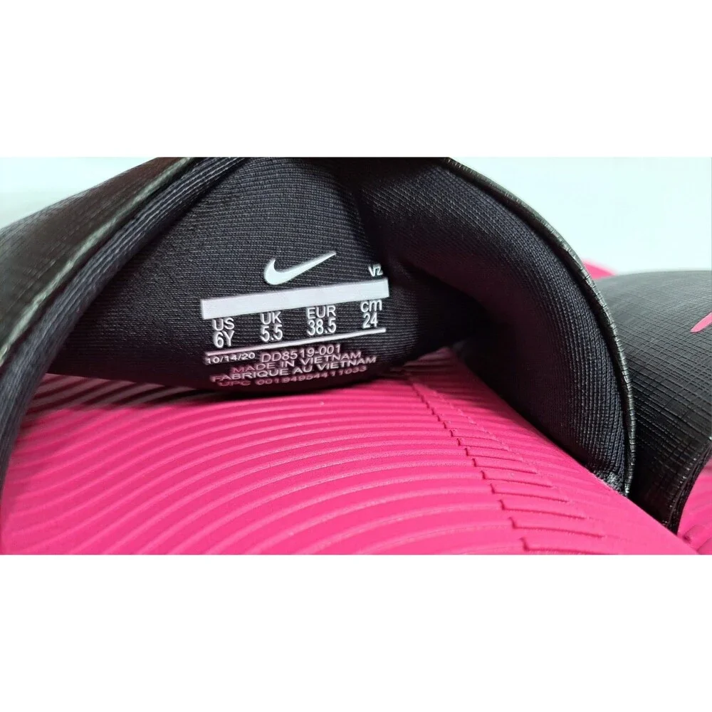 Nike Kawa Slide Sandals Slides Black Pink Girls Size 6Y Beach Pool